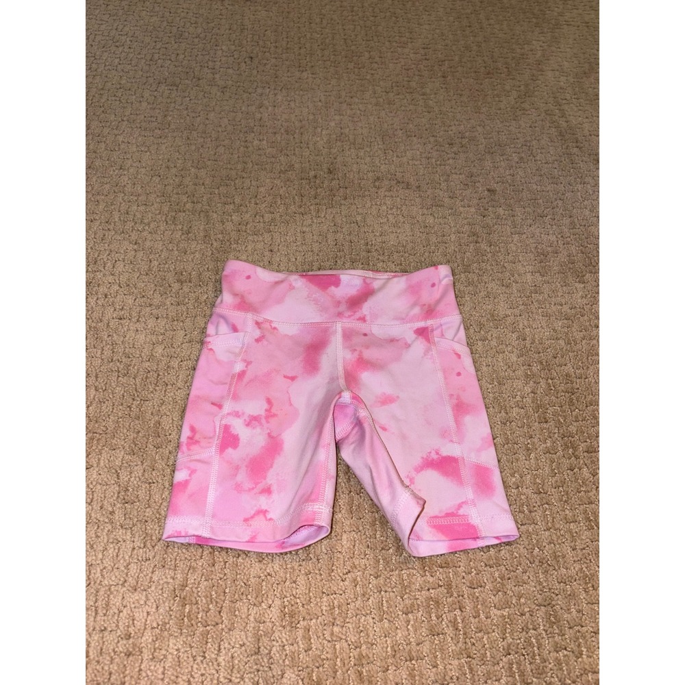 90 Degree by Reflex Girls Pink Tie Dye Lux Lane 6 Inch Biker Shorts Size XS‎ 5-6